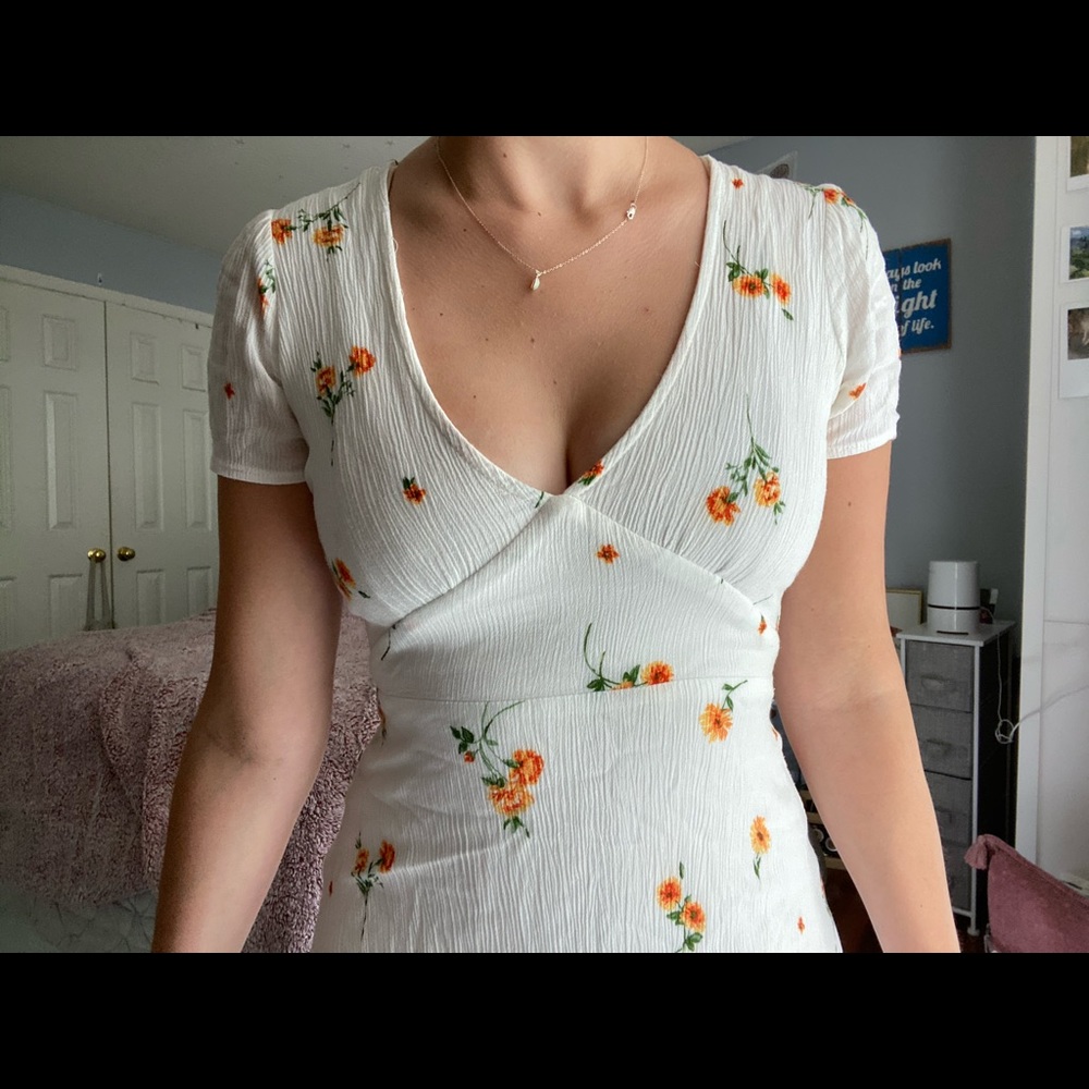 PacSun White Floral Mini Dress